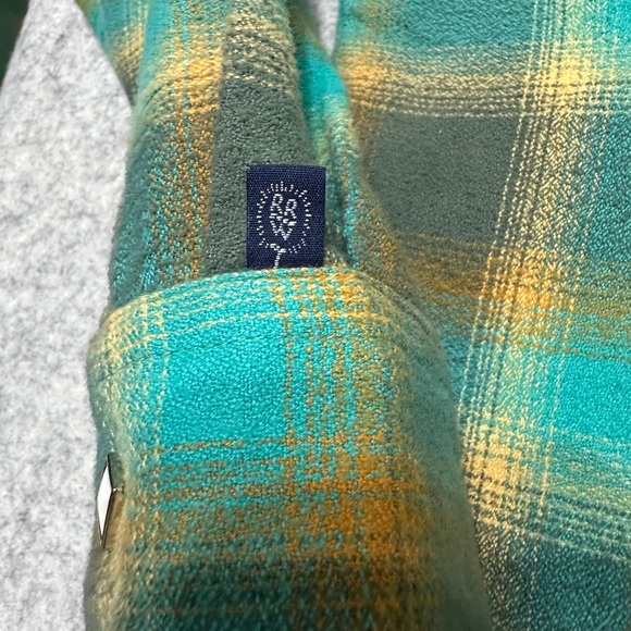 VTG Rockmount Ranchwear Snap Flannel Plaid Western Shirt Women M Sawtooth Pocket - Picture 9 of 10